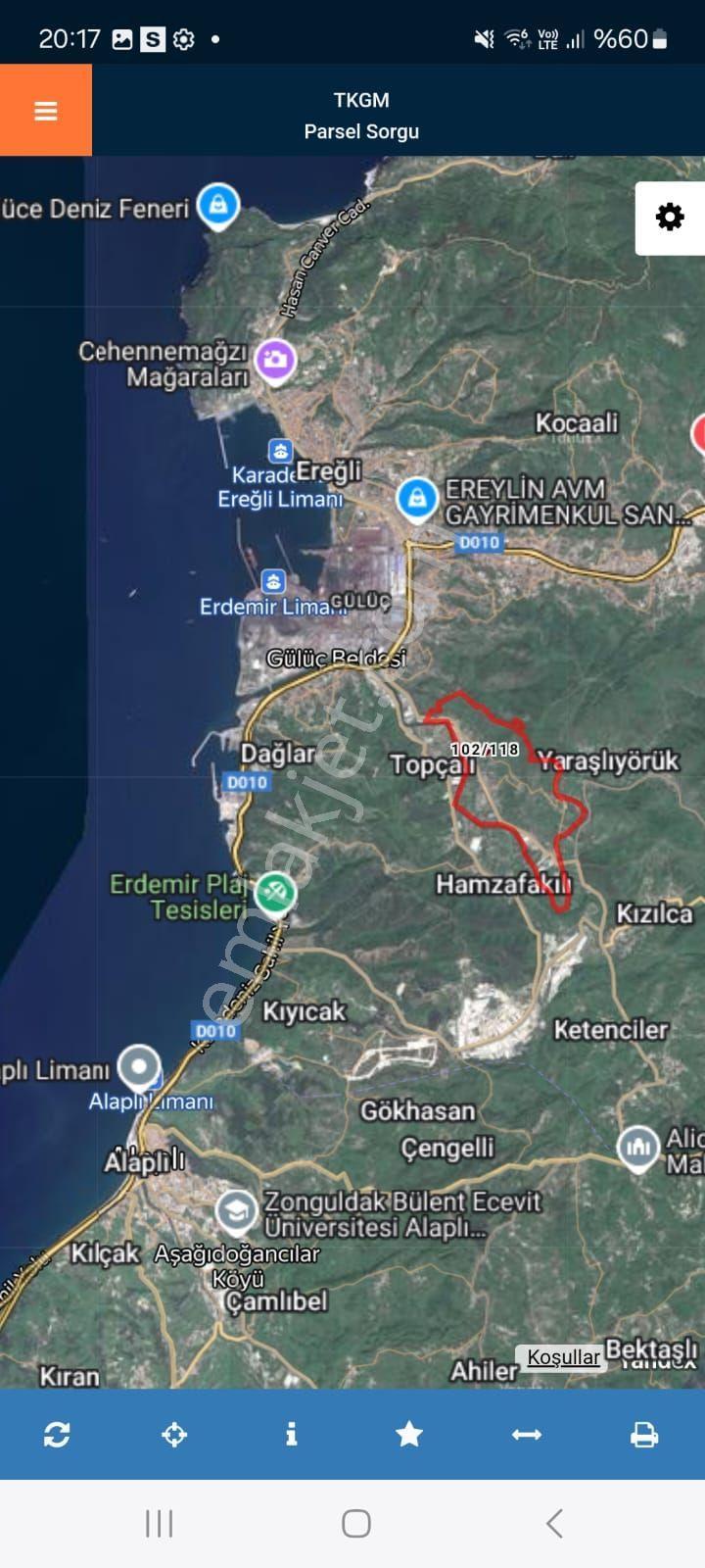 Karadeniz Ereğli Bölücekte Anayola Yakın İmarlı Arazi - Görsel 10