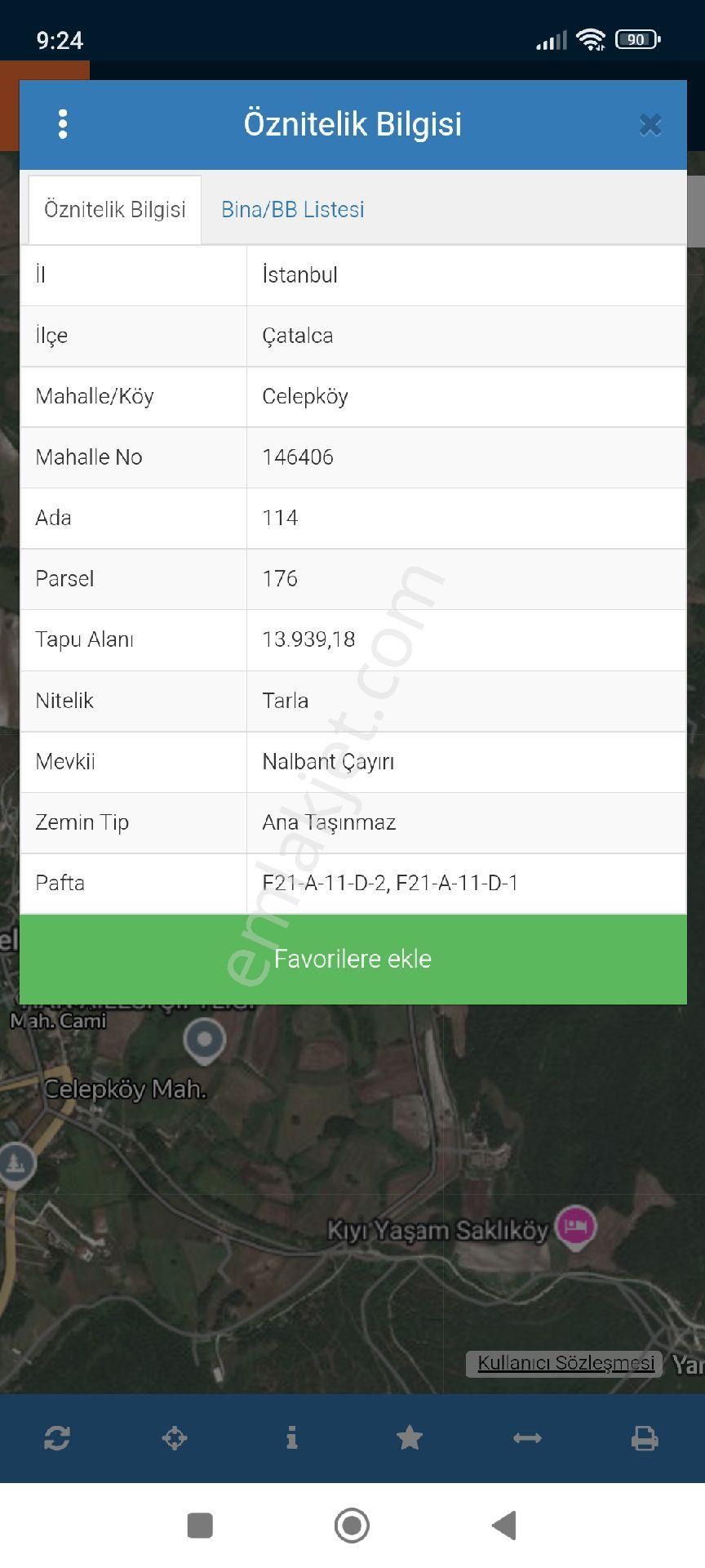 İstanbul Çatalca Celepköy Satılık 1250 Metre Tarla - Görsel 4