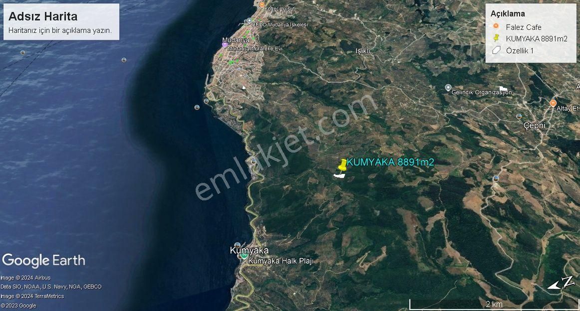 Kumyaka Resmi Yola Cepheli Deniz Manzaralı - Görsel 12