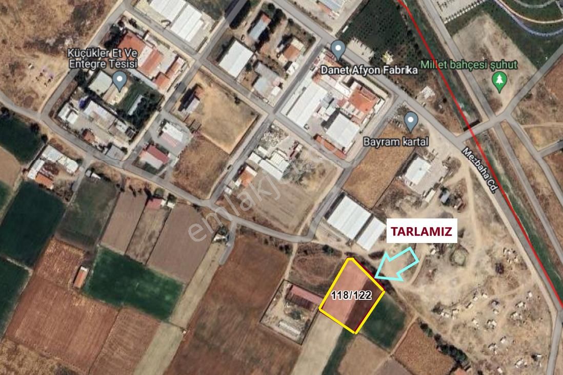 Şuhut Hacı Musa Satılık Tarla İlbey // Şuhut Sanayi Bölgesi Yanında 3.851 M² Tarla