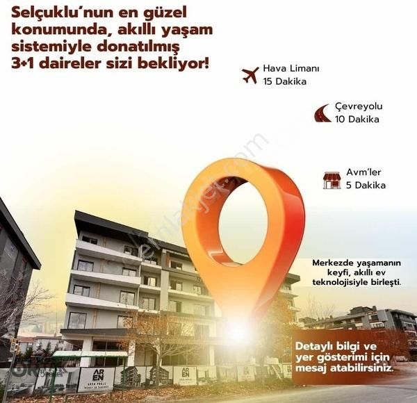 Selçuklu Selahaddin Eyyubi Satılık Daire Beyhekim Caddesi Üzerinde Akıllı Ev Sistemli Lüx 3+1 Daireler