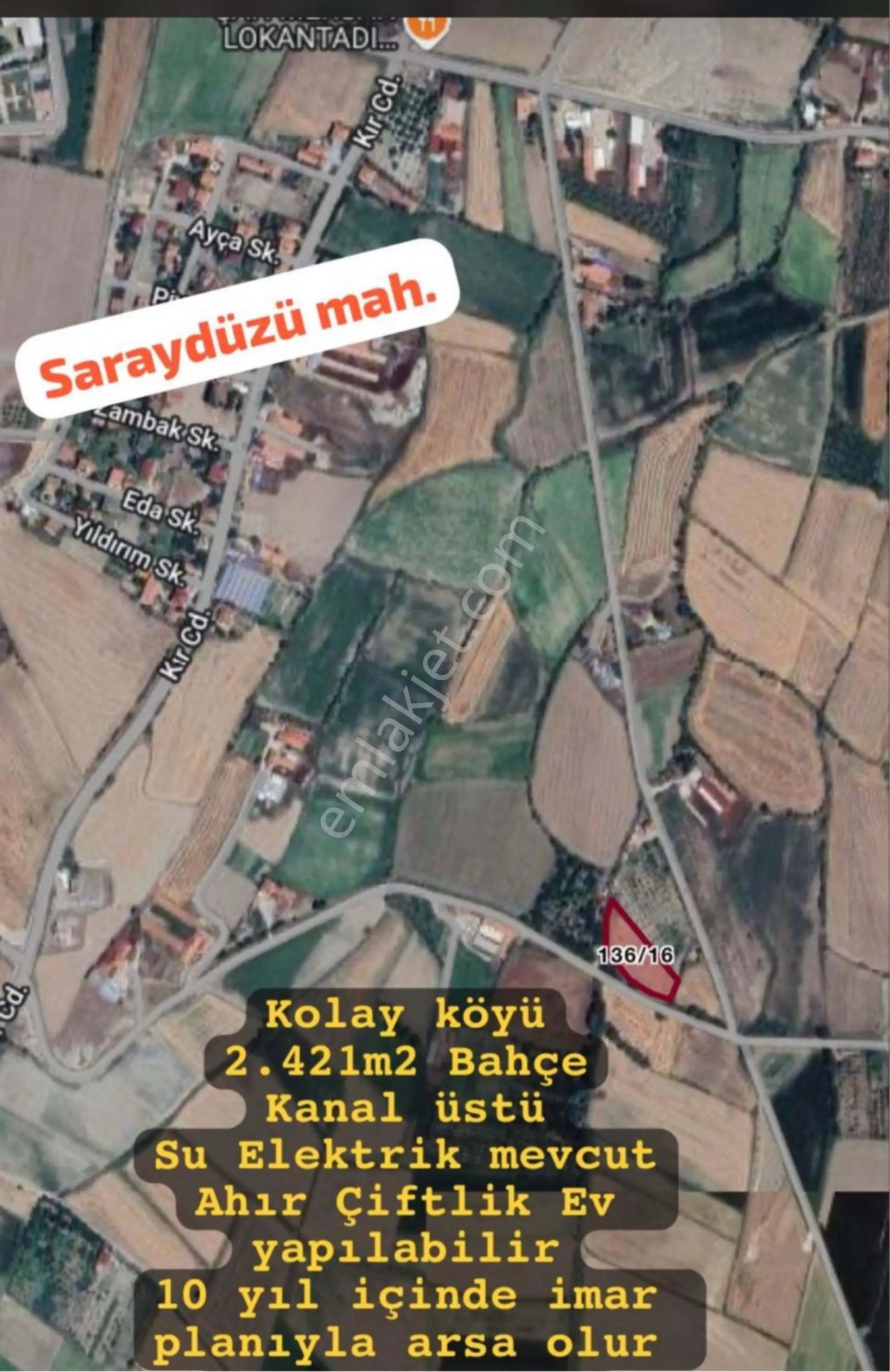 2.421m2 Bahçe Acil Satılık Kolay Köyü Hanımın Çiftliği - Görsel 2