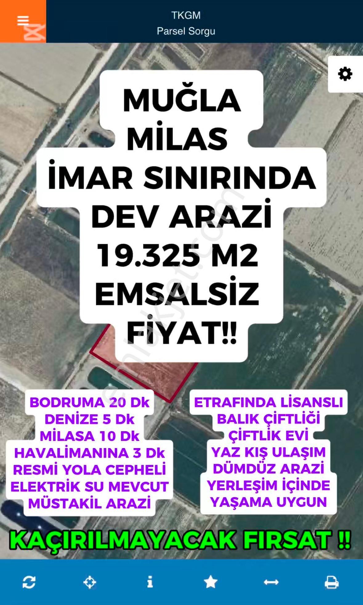 Milas Avşar Satılık Tarla 👉fiyat Düştü!!🚀yatırımlık İmara Sınır Muğla Milas Avşar Emsalsiz Fırsat !!