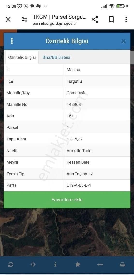 Turgutlu Osmancık Satılık Tarla Turgutlu Osmancık Mh.sinde 1315m2 Arazi Konutlar Ve Osmancık Mh Arasında