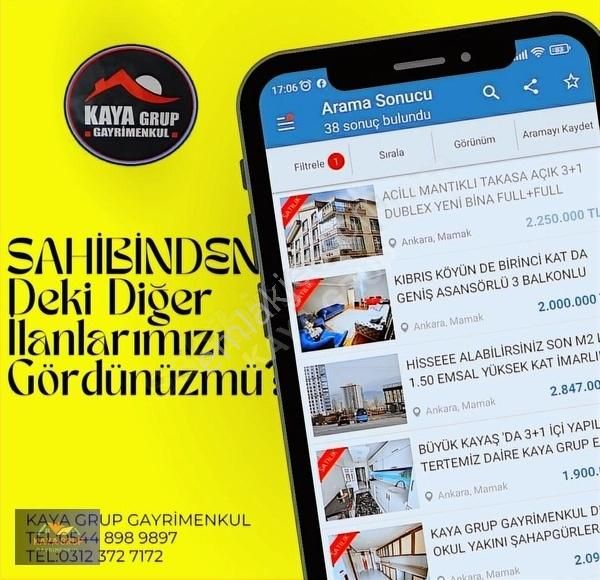 Mamak Küçük Kayaş Satılık Daire Zerdalitepe'de Araç Takasına Açık Giriş Kat 2+1 Ters Dublex