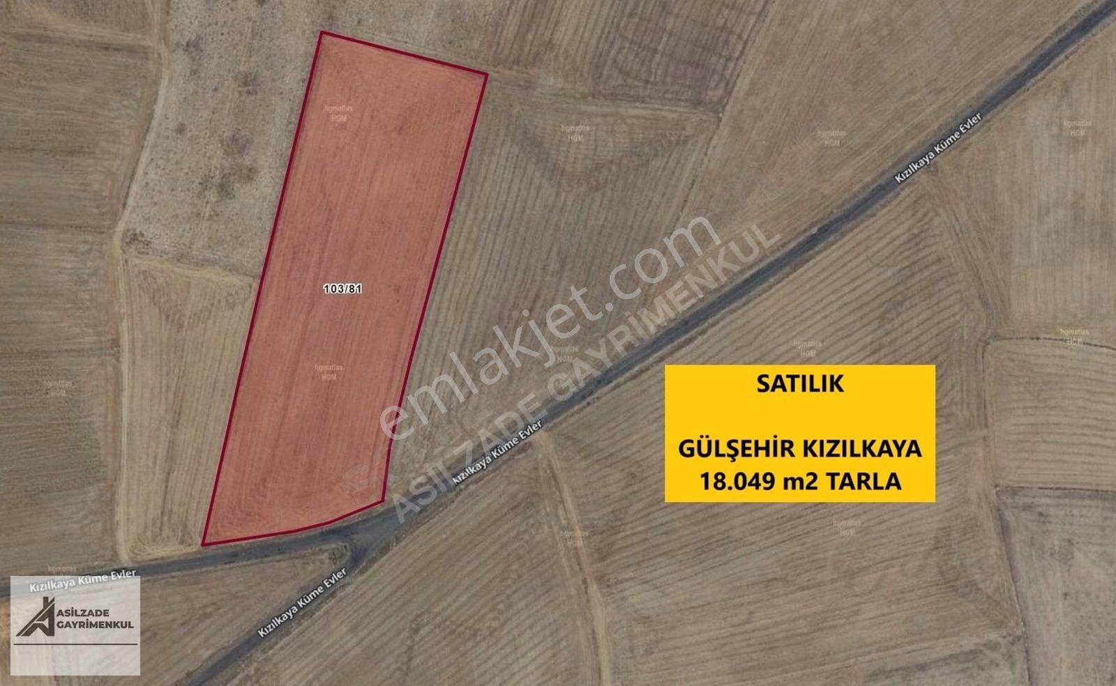 Gülşehir Kızılkaya Köyü Satılık Tarla Asilzade ' Den Satılık Tarla Gülşehir Kızılkaya 18.049 M2