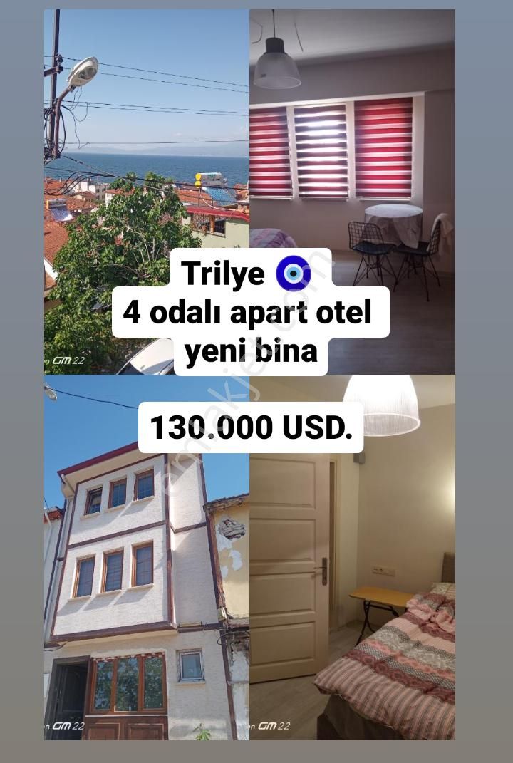 Mudanya Tirilye Satılık Bina Trilye'de Yapı Kullanma İzni Mevcut 4 Odalı Apart Otel ,yeni Bina