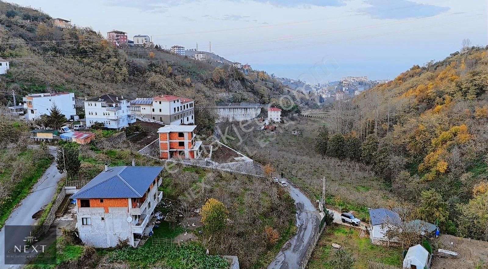 Ortahisar Kireçhane Satılık Villa İmarlı Bahçeşehir Koleji Hemen Altında Deniz Manzaralı İki Vilalık Yer