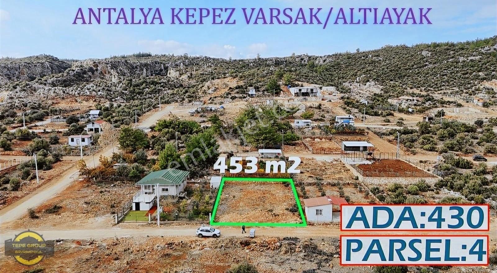 Kepez Altıayak Satılık Konut İmarlı Antalya Kepez Varsak Altıayakta 453 M2 Satılık İmarlı Arsa