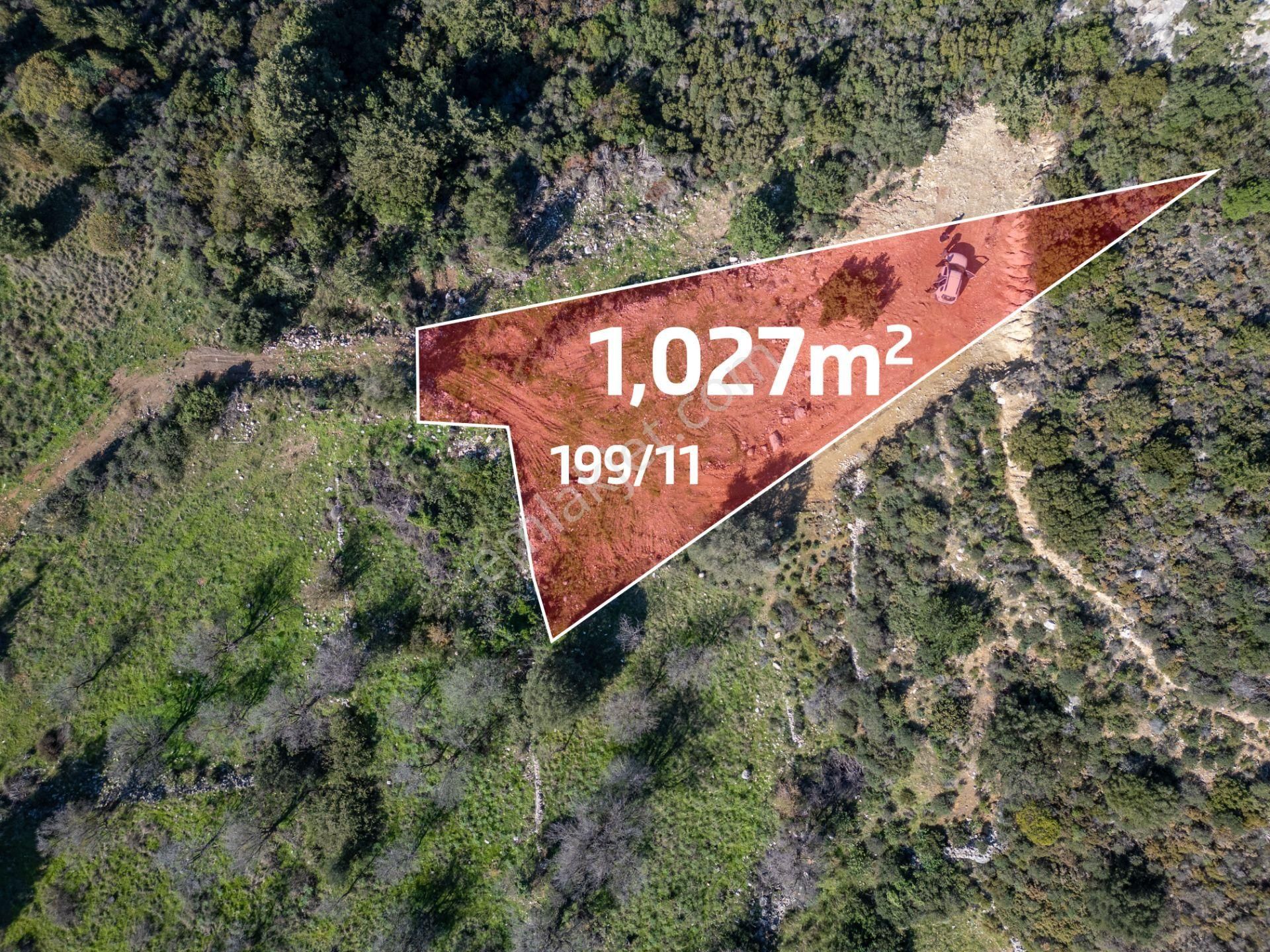 Datça Cumalı'da 1.027 M2 Kapanmaz Deniz Manzaralı Tarla - Görsel 2