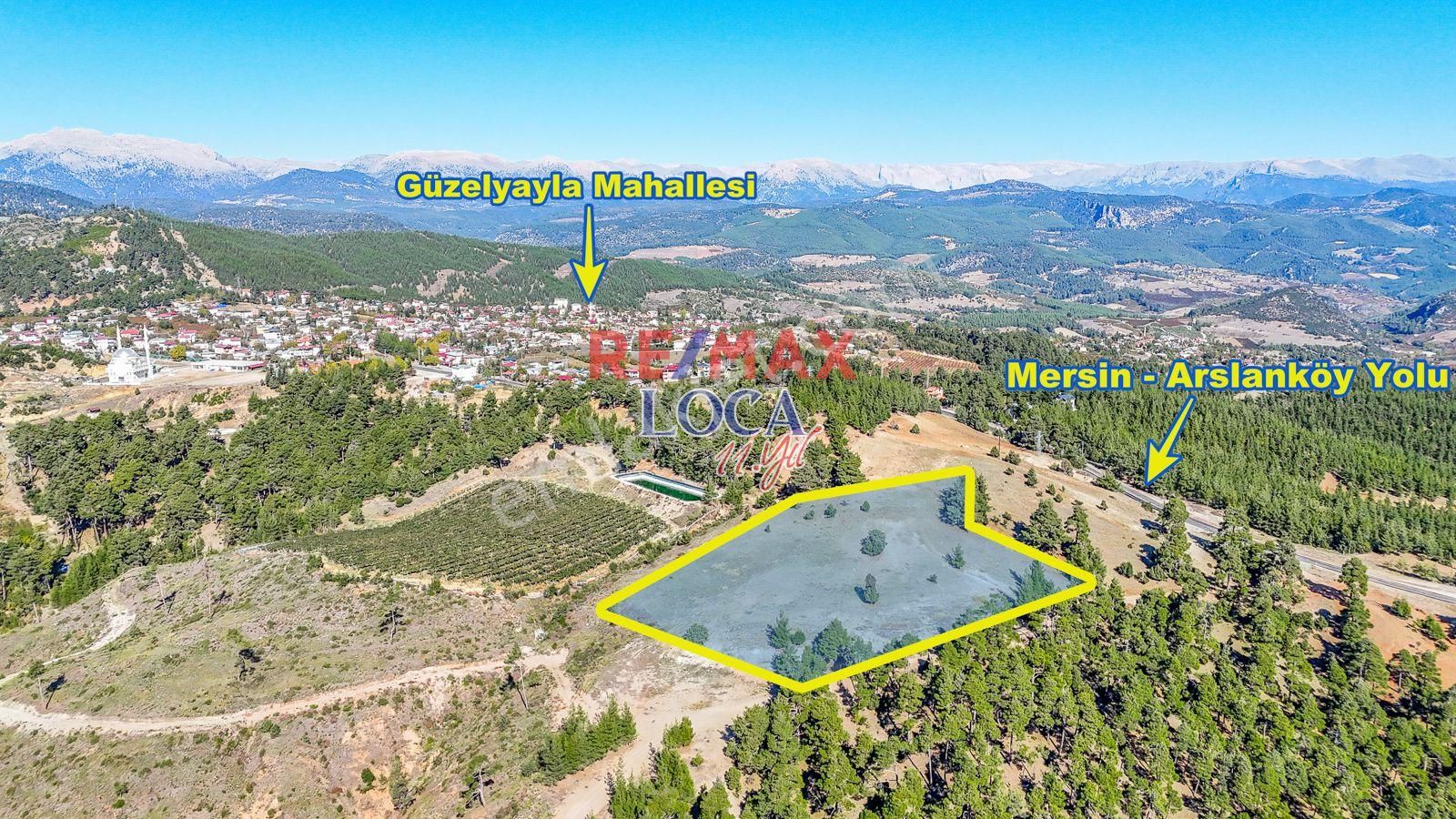 Toroslar Güzelyayla Satılık Tarla Remax Loca'dan Güzelyayla'da Eko Turizme Uygun 12.722m2 Tarla