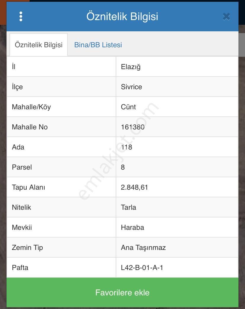 Sivrice Bekçitepe Köyü Satılık Tarla Sivrice Cünt Köyünde Diyarbakır Yoluna Yakın Satılık Tarlalar