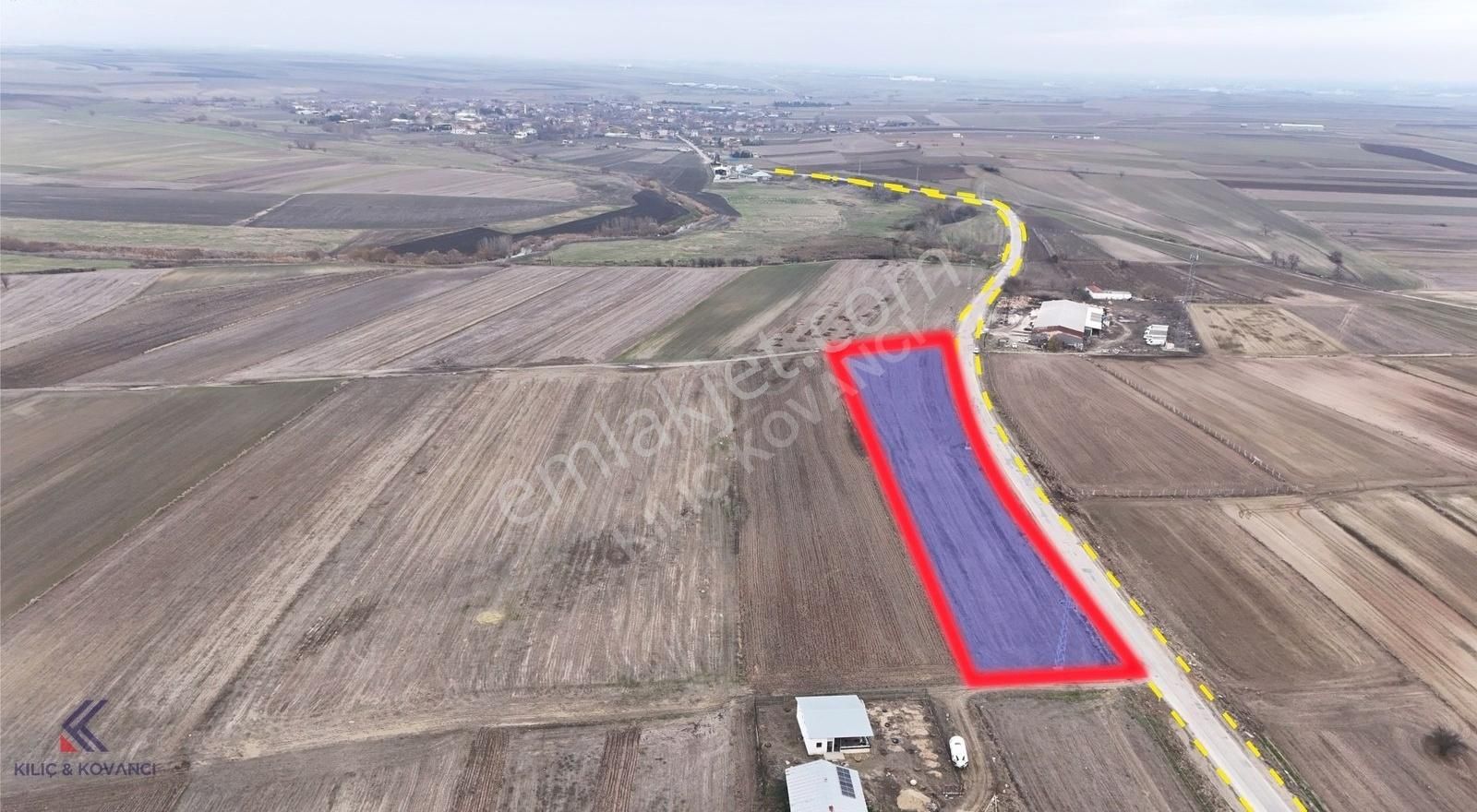 Lüleburgaz Çiftlikköy Köyü Satılık Sanayi İmarlı Kılıç Kovancı Lüleburgaz Çiftlikköy 9600m² Satılık Tarla