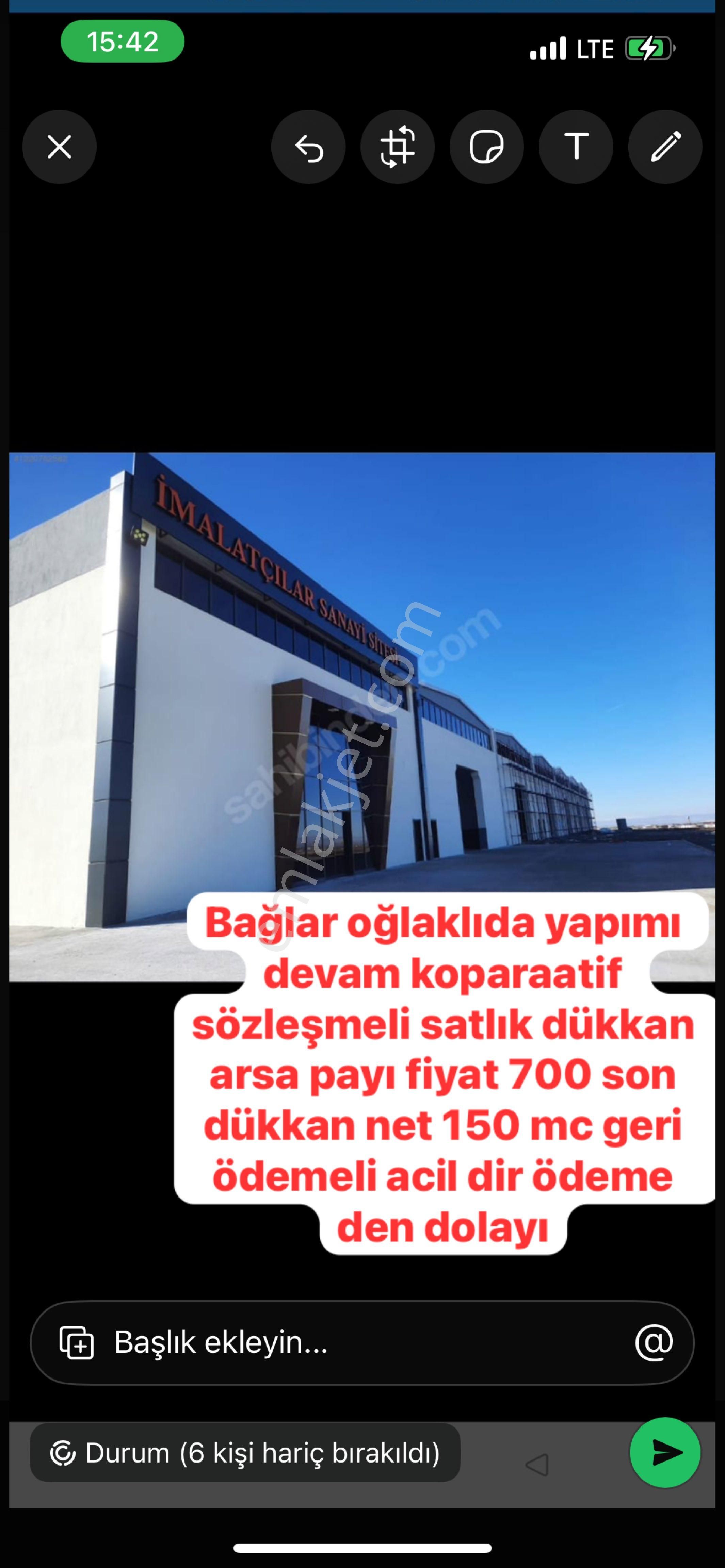 Bağlar Oğlaklı Satılık Dükkan & Mağaza Diyarbakır Bağlar Oğlaklıda Satlık Koparatif Dükkanı 250’bürüt Fiyat 700 Son