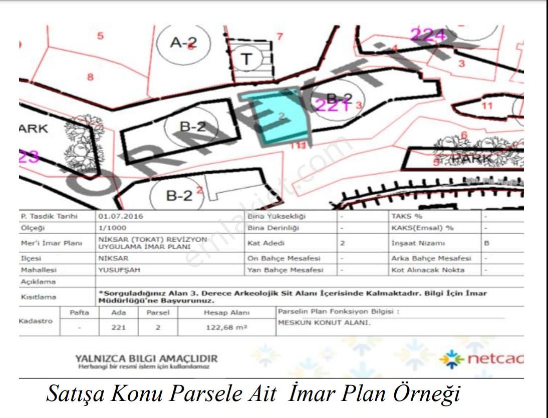 Tokat Niksar Merkez De Bina Tapu Sahibi Perta Emlak Ümit Tahmaz - Görsel 16
