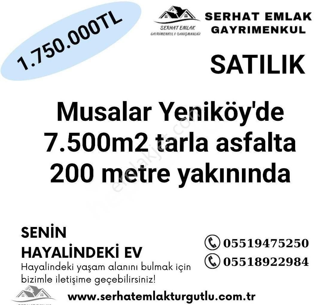 Turgutlu Musalaryeniköy Satılık Tarla Turgutlu Satılık Musalar Yeniköyede 7500m2 Tarla