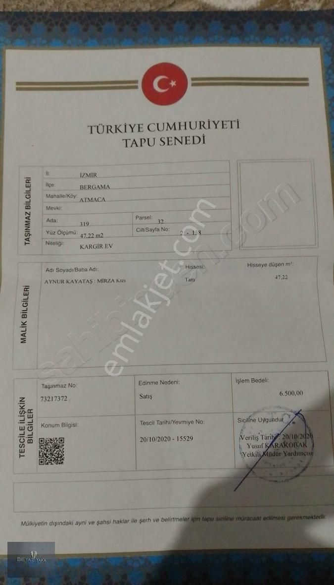 Beyazyaka'dan Atmaca Mahallesinde Satılık Bahçeli Müstakil Ev - Görsel 4