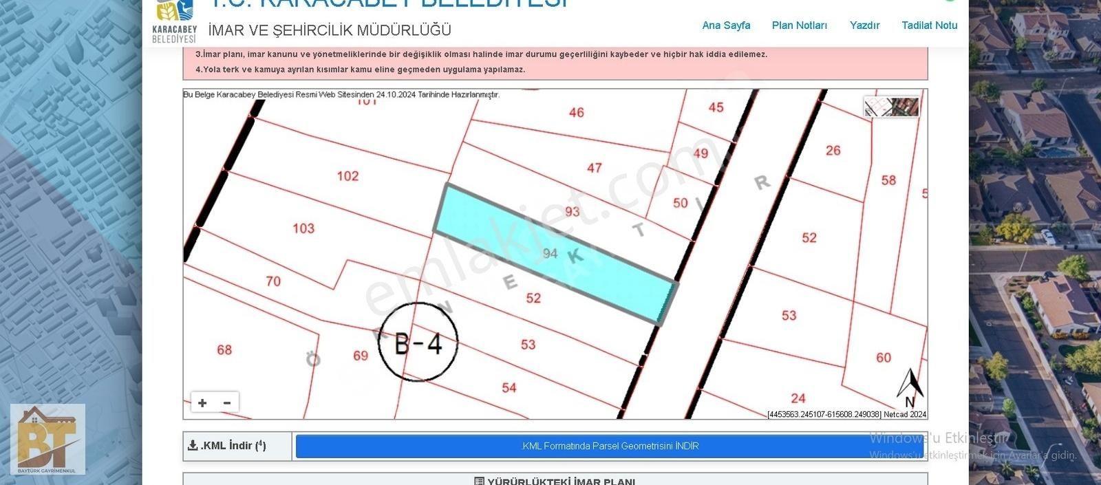 Karacabey Sırabademler Satılık Konut İmarlı Baytürk Gayrimenkulden Karacabeyde 341 M2 Satılık İmarlı Arsa