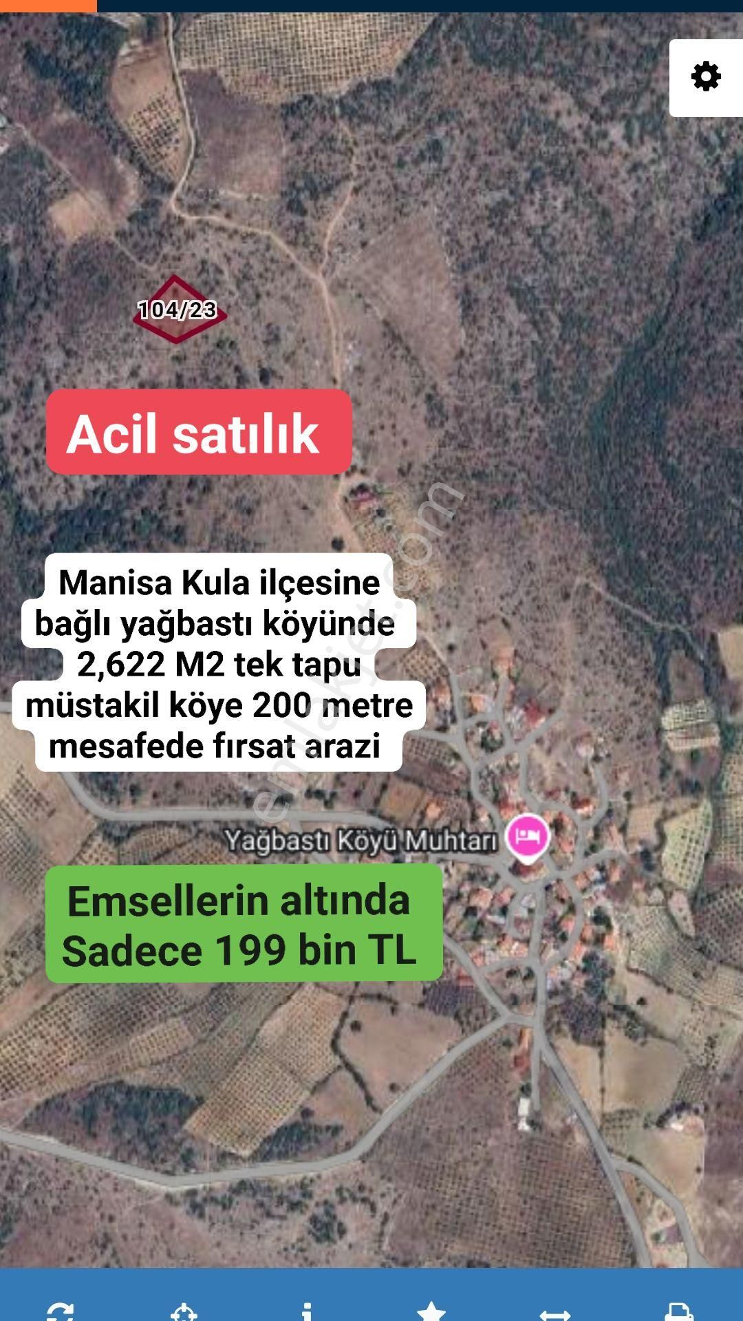 Kula Yağbastı Satılık Tarla Manisa Da Acil Satılık Fırsat Arazi