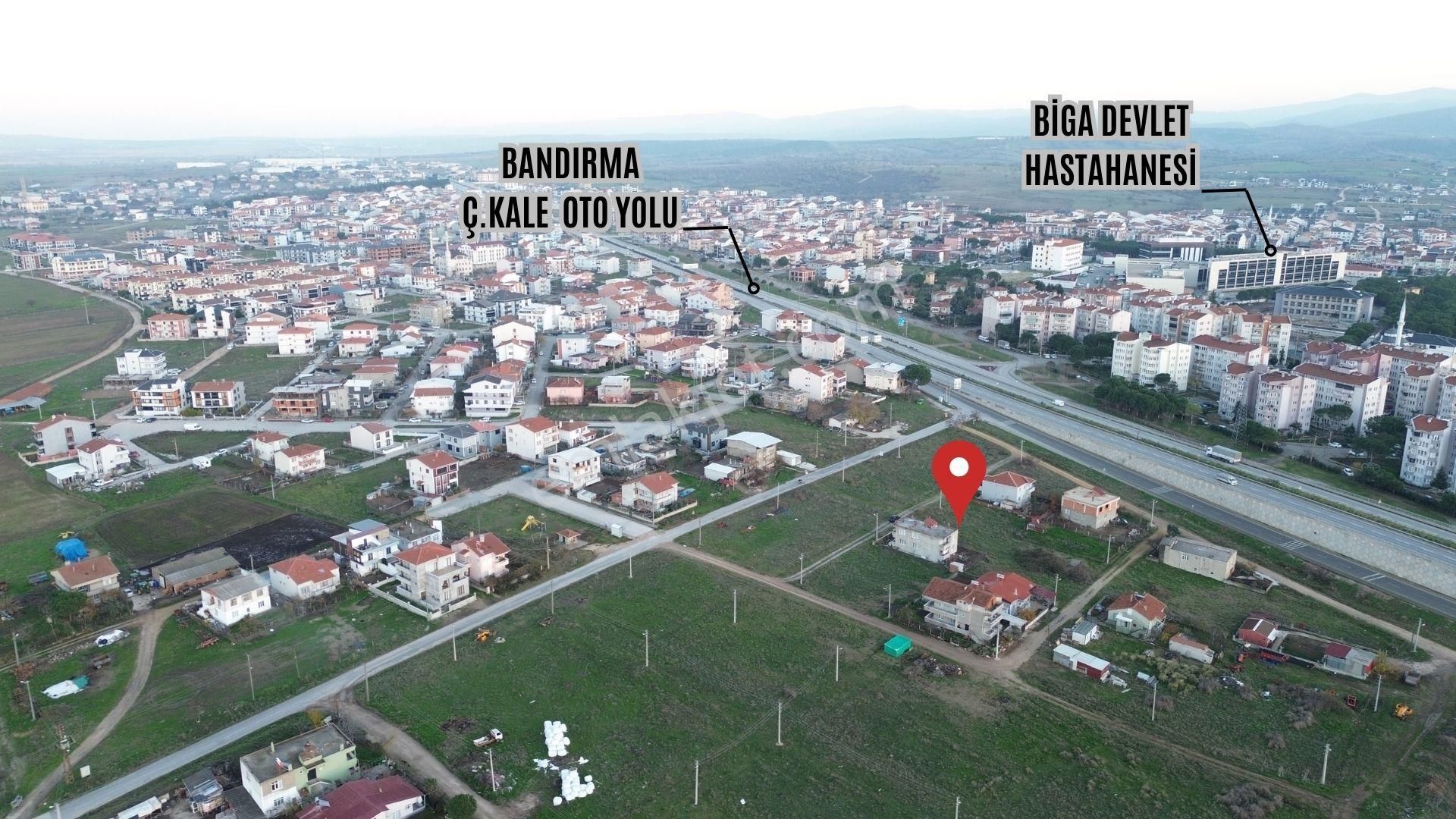 Biga Şakirbey Köyü Satılık Villa İmarlı Villa Projeli,çanakkale Otoyoluna 60m Yakın İmarlı Arsa