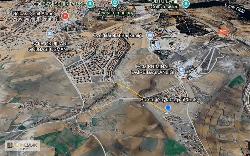 Gölbaşı Yaylabağ Satılık Tarla Bursal (yaylabağ) Yola Cephe Satılık Fırsat Arsa