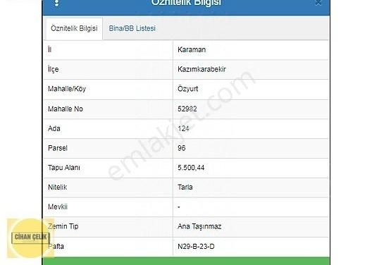 Kazımkarabekir Özyurt Köyü Satılık Tarla Cihan Çelik'ten Kazımkarabekirde Hesaplı Acil Satılık Tarla