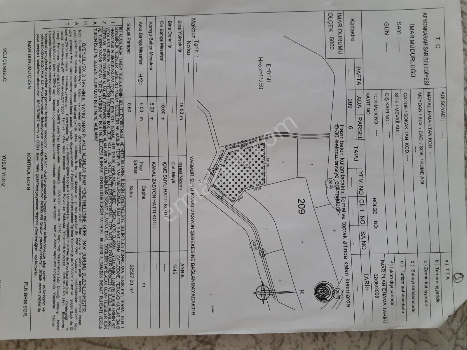 Afyon Tezcan Emlaktan Ömer Kaplıcası Yakınları Kooparatif Arsa Hissesi - Görsel 7