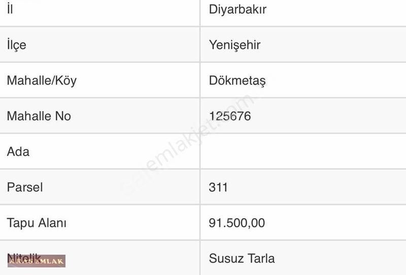 Yenişehir Dökmetaş Satılık Tarla ^aras Emlaktan^dökmetaş Tekstilkent Yanı İmara Sıfır 1300m2 Arsa