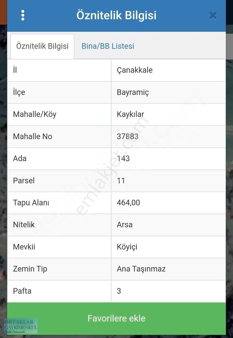 Bayramiç Kaykılar Köyü Satılık Konut İmarlı Kazdağlarının Muhteşem Doğasında İmarlı Arsa (bayramiç-kaykılar)