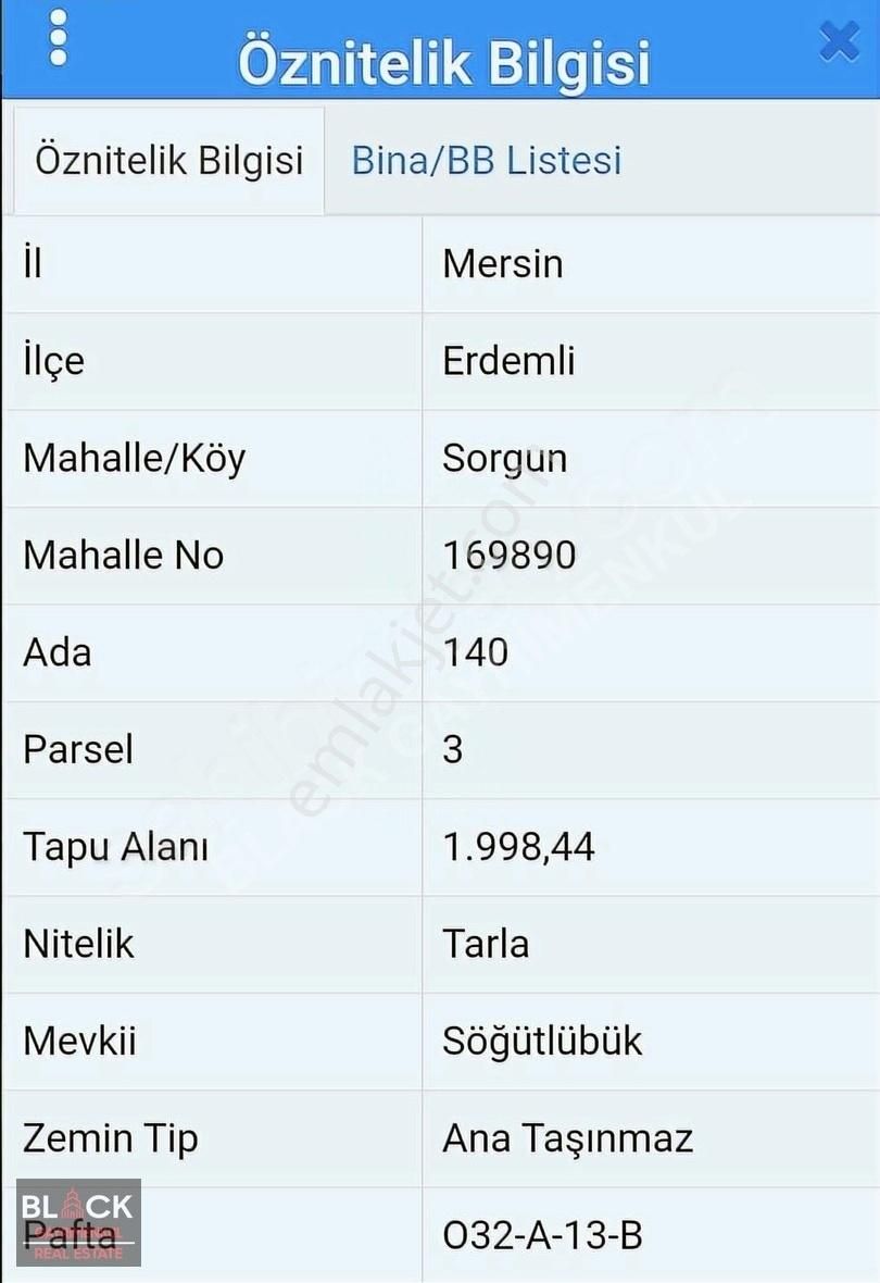 Erdemli Sorgun Satılık Tarla Black Ten Fırsat Sorgun Da Satılık Tarla