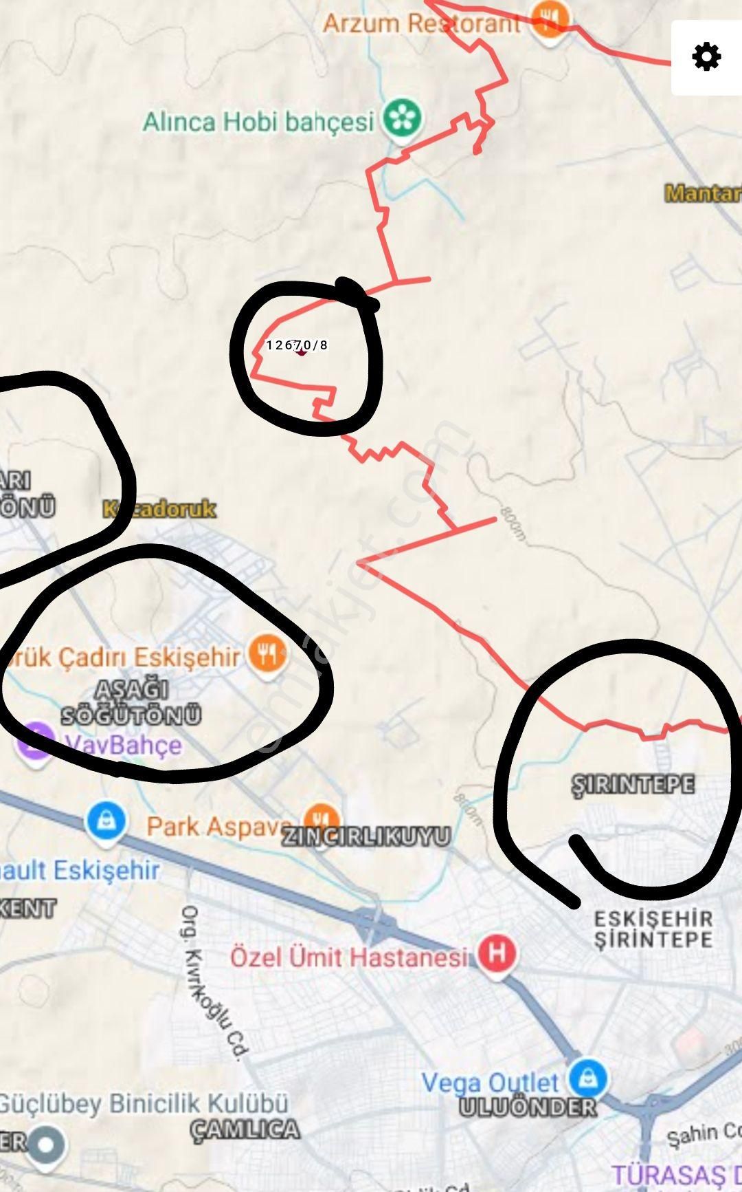 Tepebaşı Sakintepe Satılık Tarla Sakintepe Mh. 3 Dönüm İmara Yakın Satılık Tarla