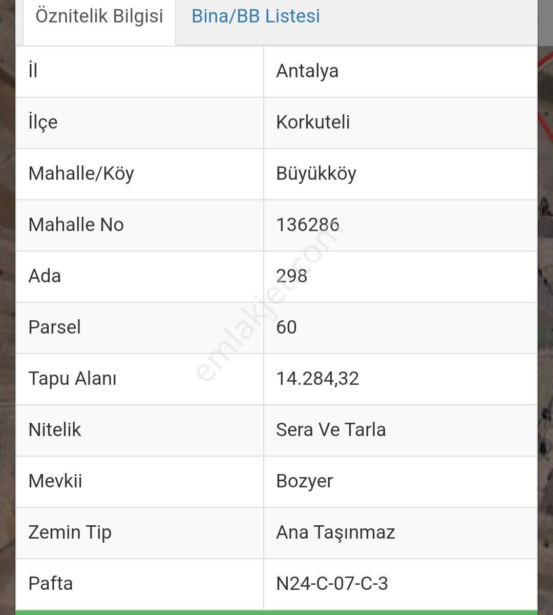 Antalya Korkuteli Büyük Köy Satılık Tarla - Görsel 4