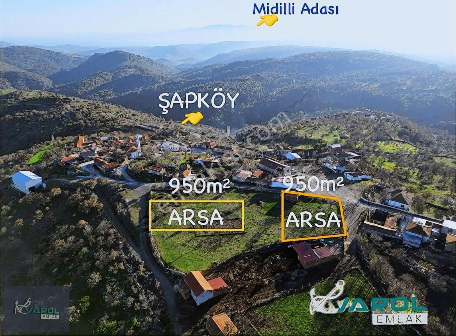 Ayvacık Şapköy Köyü Satılık Konut İmarlı Ayvacık Şapköy'de 950m² Köy İmarlı Arsa