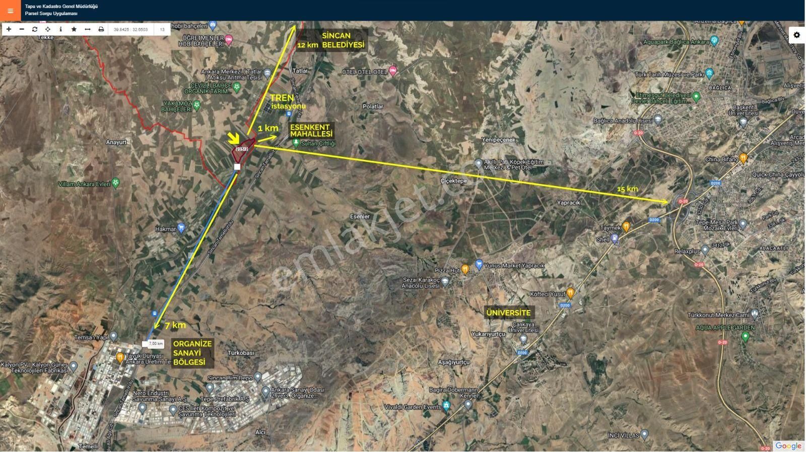 Ankara Ayaş, Gökler Mahallesinde, Satılık Hisseli Tarla Tapusu - Görsel 3