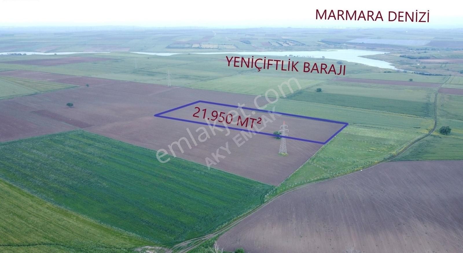 Marmaraereğlisi Türkmenli Satılık Tarla Marmara Ereğlisi Türkmenli'de Deniz Manzaralı 22 Dönüm Tarla