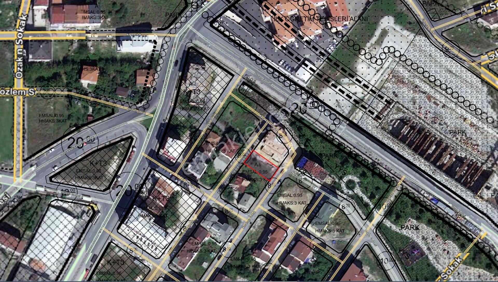 Atahandan Vadipark Ve Yeşil Camiye Yakın Çift Cepheli Çift Dairelik Arsa - Görsel 3
