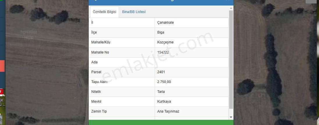 Biga Kozçeşme Köyü Satılık Tarla Çanakkale Biga Kozçeşme Köyü Satılık Tarla . 2,750 M2 Müstakil Yolu Var