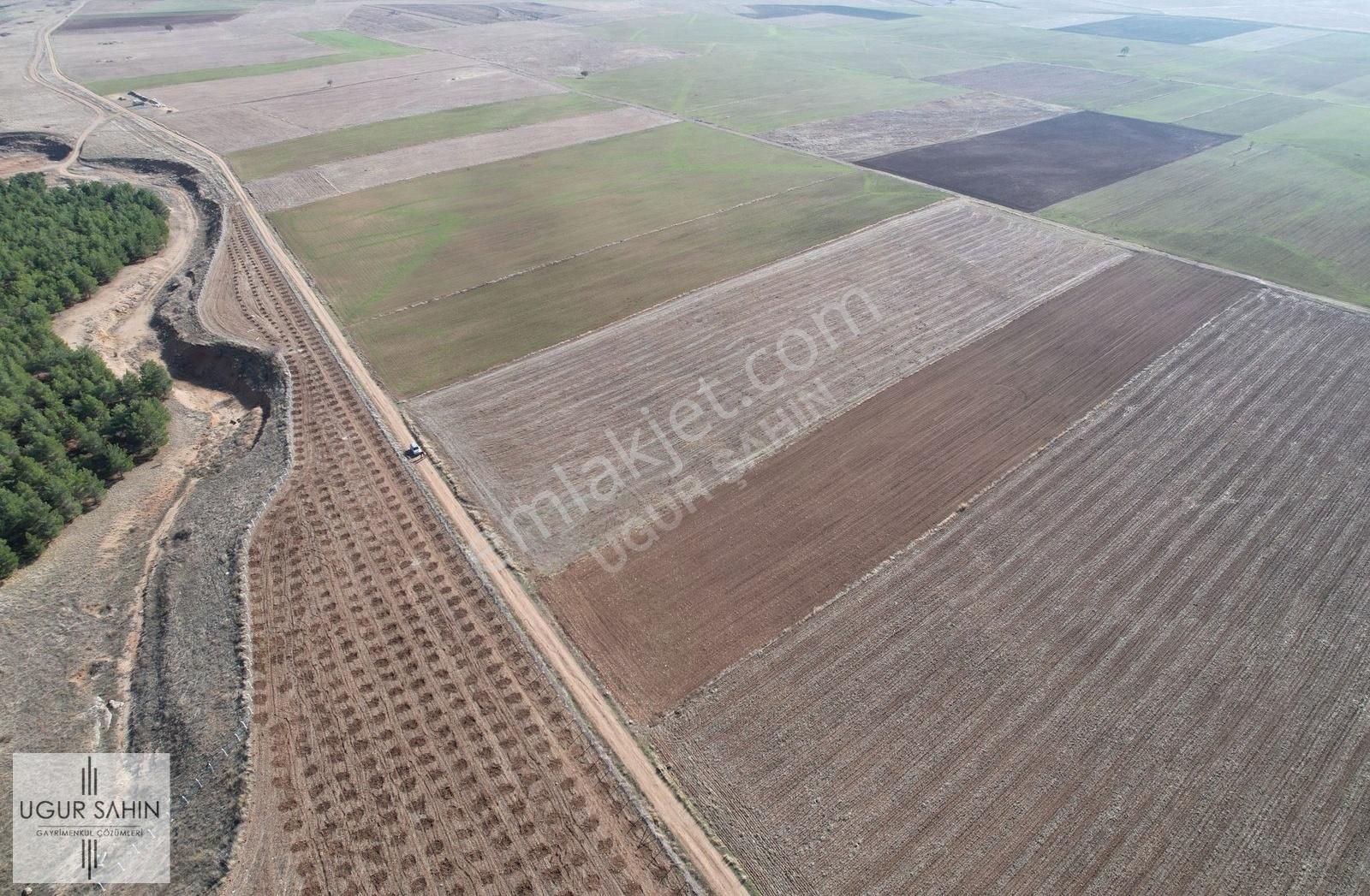 Dinar Bilgiç Köyü Satılık Tarla Uğur Şahin'den Afyon Dinar'da Satılık Asfalt Cepheli 1.550m2