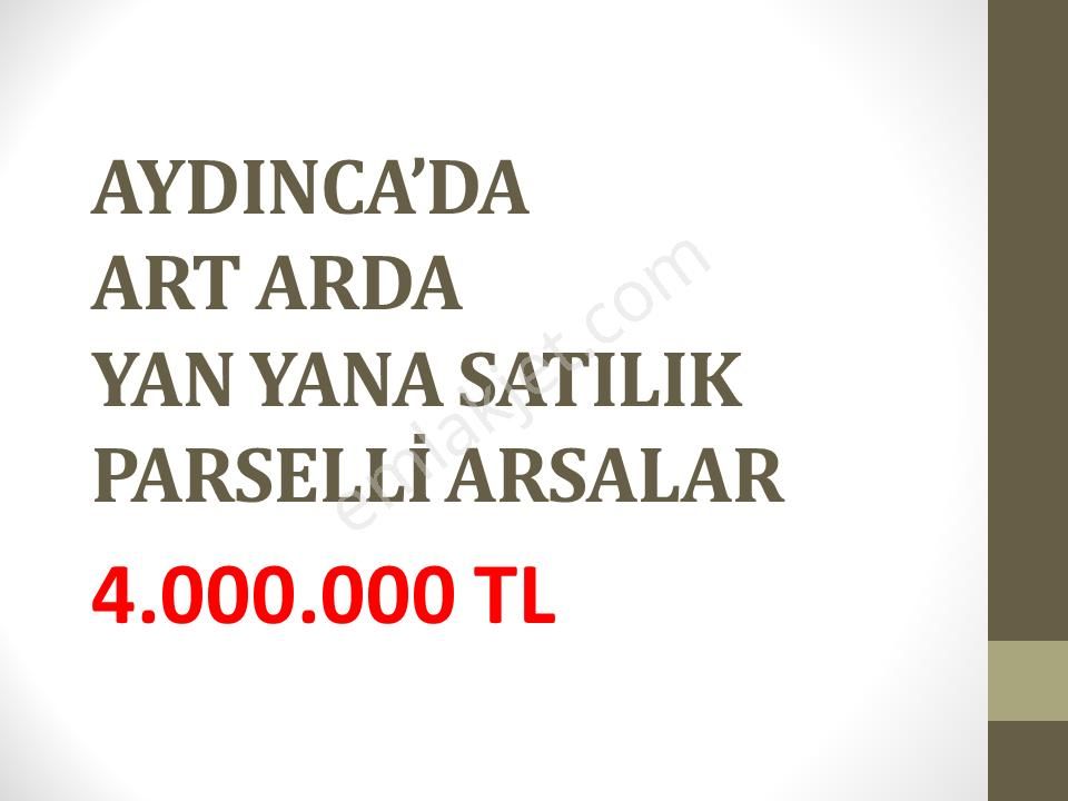 Tokat Merkez Aydınca Köyü (Merkez) Satılık Konut İmarlı Tokat Aydınca'da Ardarda Ve Yanyana Yeni 6500m2 İmarlı Arsalar