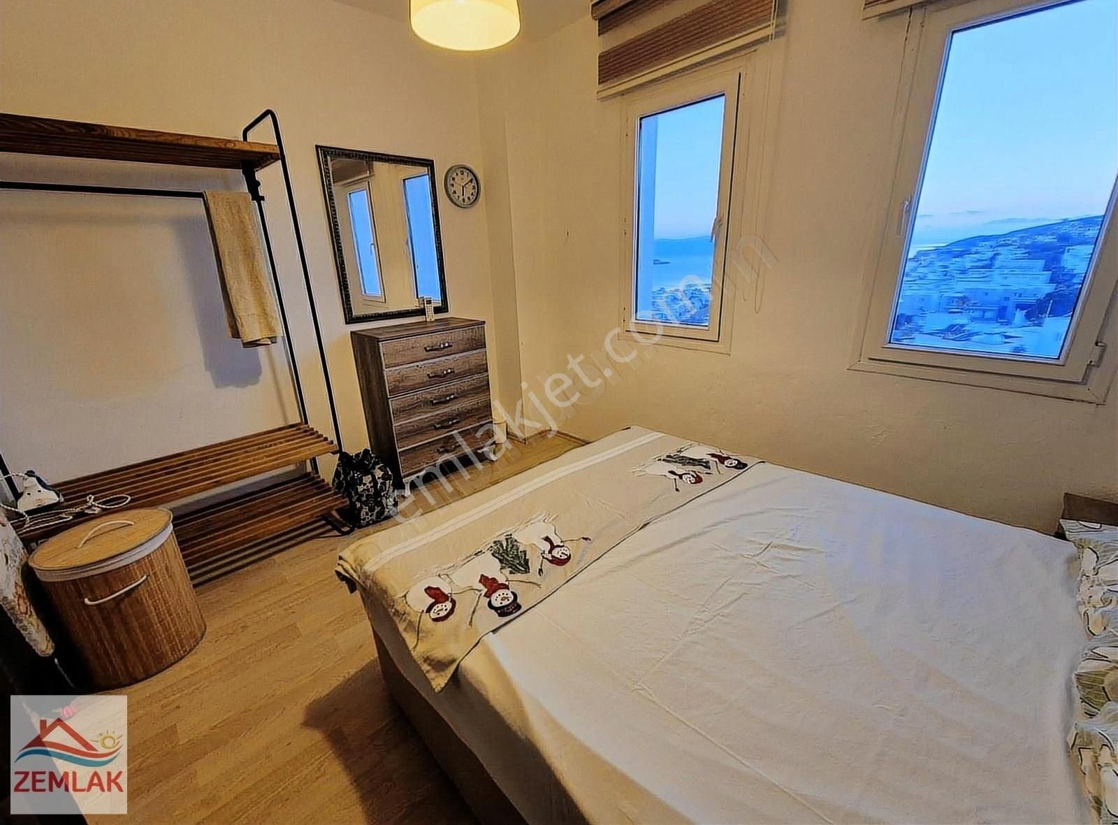 Bodrum Bitez Kiralık Daire Bitez'de Kiralık Eşyalı Deniz Manzaralı Dubleks