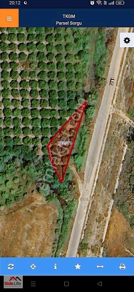 Manavgat Aşağıışıklar Satılık Tarla Aşağı Işıklarda 455m2 Tek Tapu Tarla