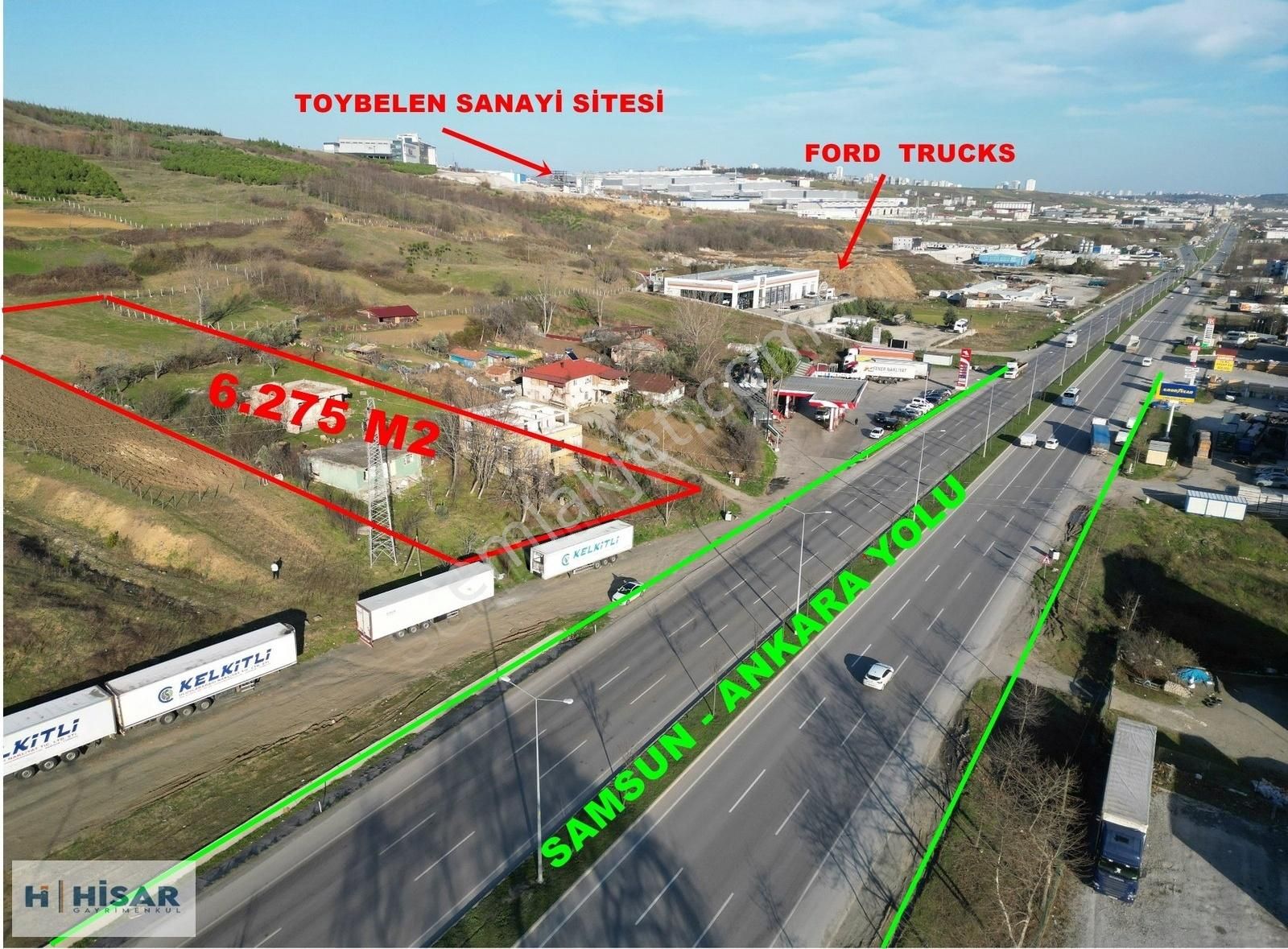 İlkadım Toybelen Satılık Ticari İmarlı Hisar'dan Ankara Yoluna Cephe Ticari+konut İmarlı Satılık Arsa