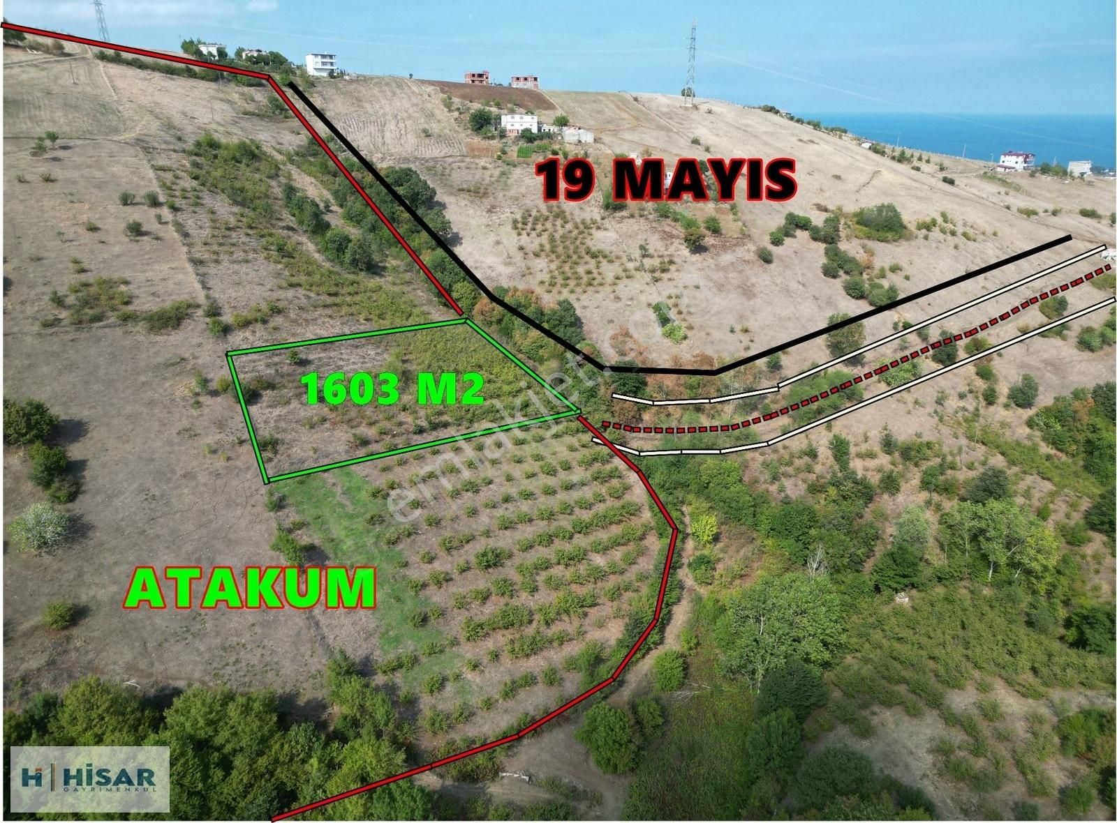 Atakum Kurugökçe Satılık Tarla Hisar'dan Kurugökçe'de 1613 M2 Yatırımlık Tarla