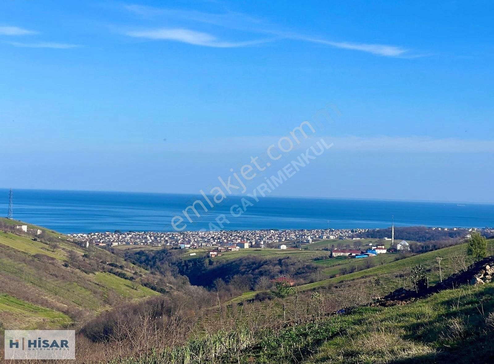 Atakum Kurugökçe Satılık Tarla Hisar'dan Kurugökçe'de Deniz Manzaralı Yerleşik Alan İçi Tarla