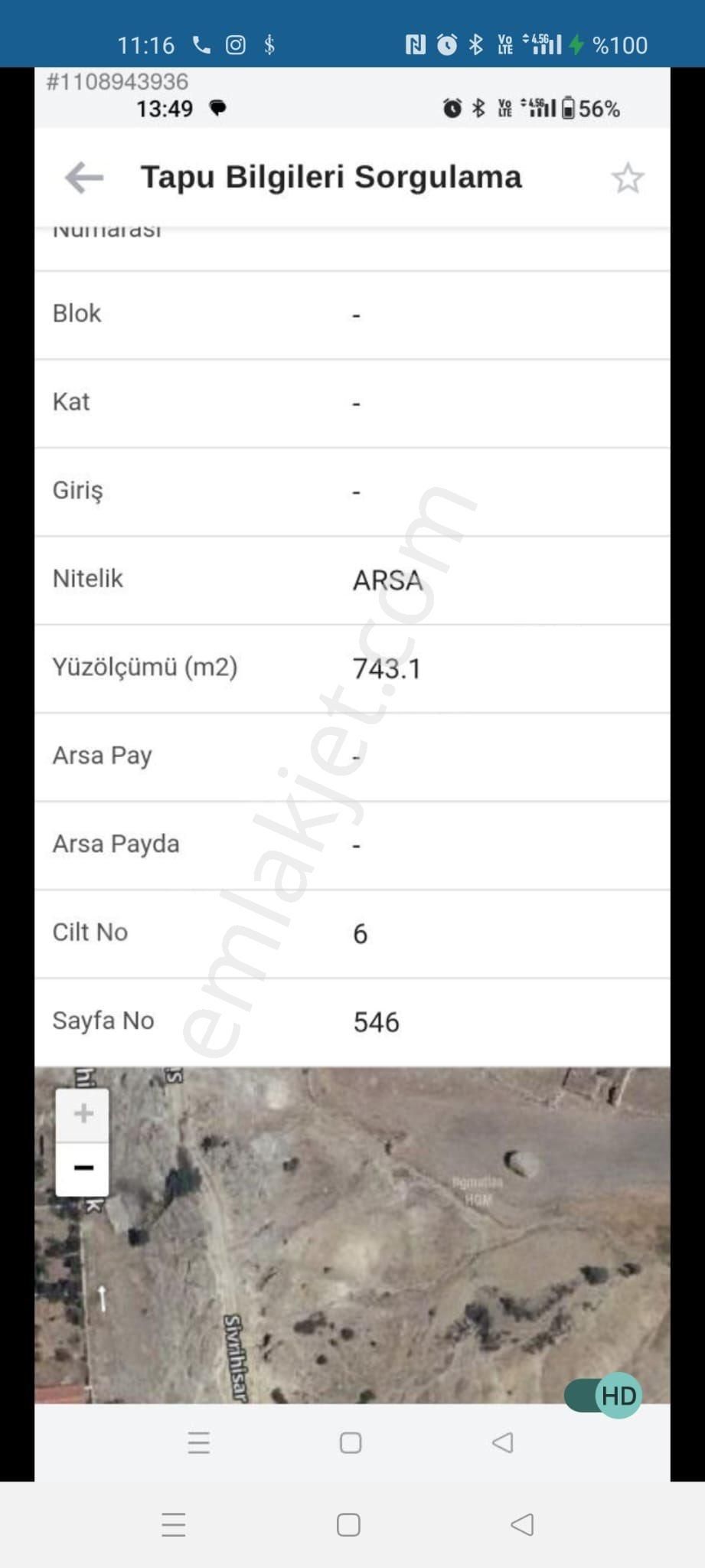 Güzelyurt Sivrihisar Köyü Satılık Konut İmarlı Güzelyurt Sivrihisar Köyünde 743 M2 Satılık Arsa