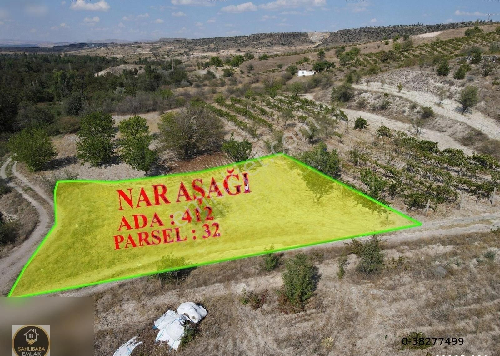 Nevşehir Merkez Nar Bld. (Aşağı) Satılık Bağ & Bahçe Şanlıbaba Emlak'tan Nar'da Satılık 648 M² Bağ