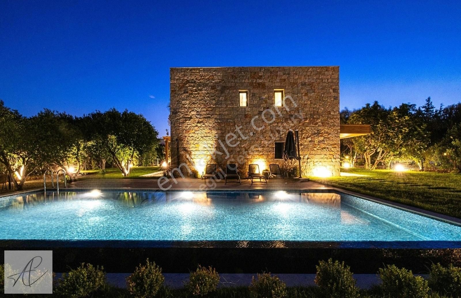 Bodrum Bitez Satılık Villa Bodrum Bitez Köyiçi 1 Dönümde Müstakil Havuzlu Villa