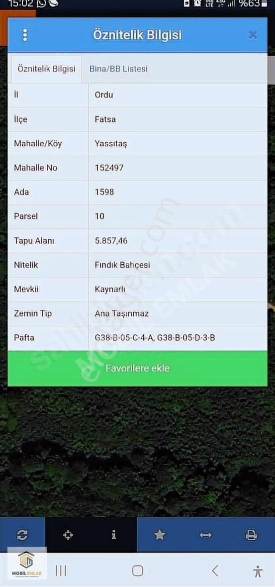 Yassıtaş Mh Kaynarlı Mevk Satılık 5.857 M2 Satılık Fındık Bahçes - Görsel 5
