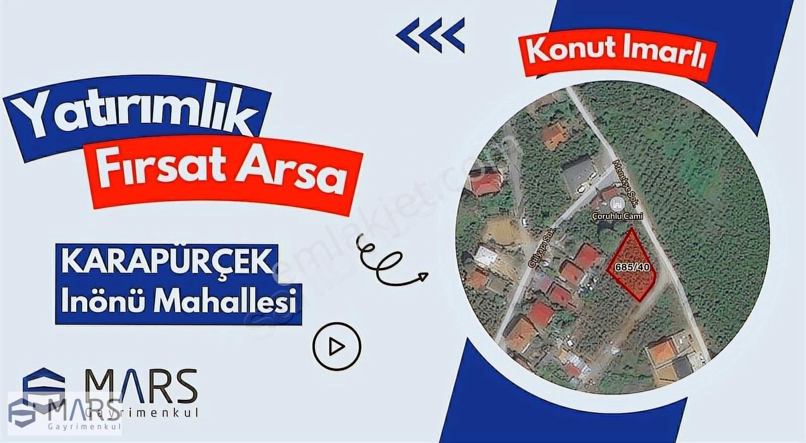 Karapürçek İnönü Satılık Konut İmarlı Merkezi Konum, Krediye Uygun,müstakil Tapulu %35 İmarlı Arsa