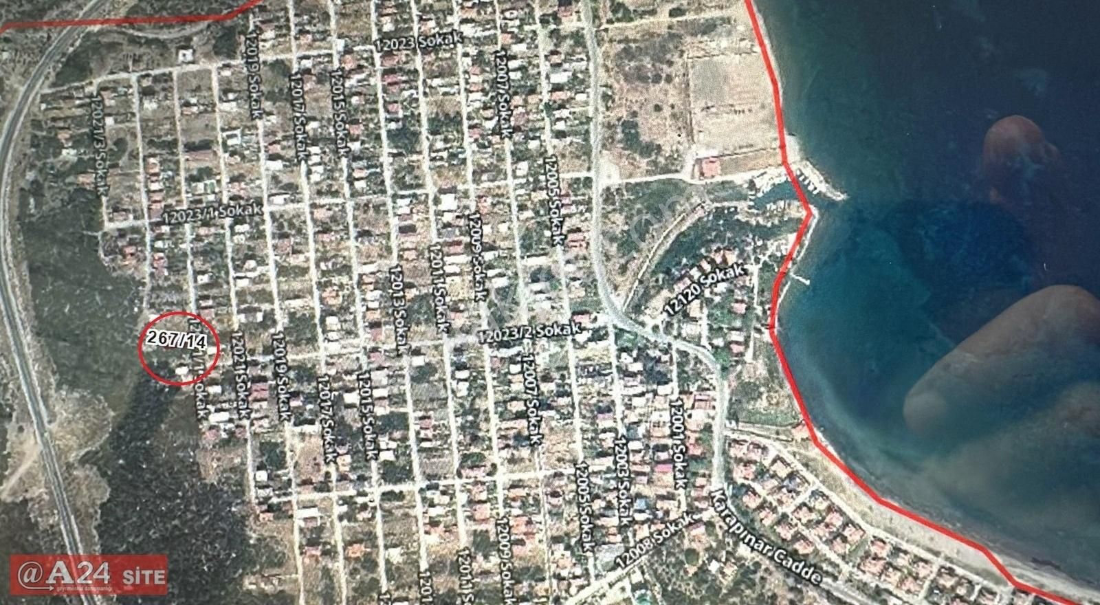 Urla Gülbahçe Satılık Konut İmarlı A24 Site Emlak;urla Gülbahçe Karapınar Da Deniz Manzaralı Arsa.